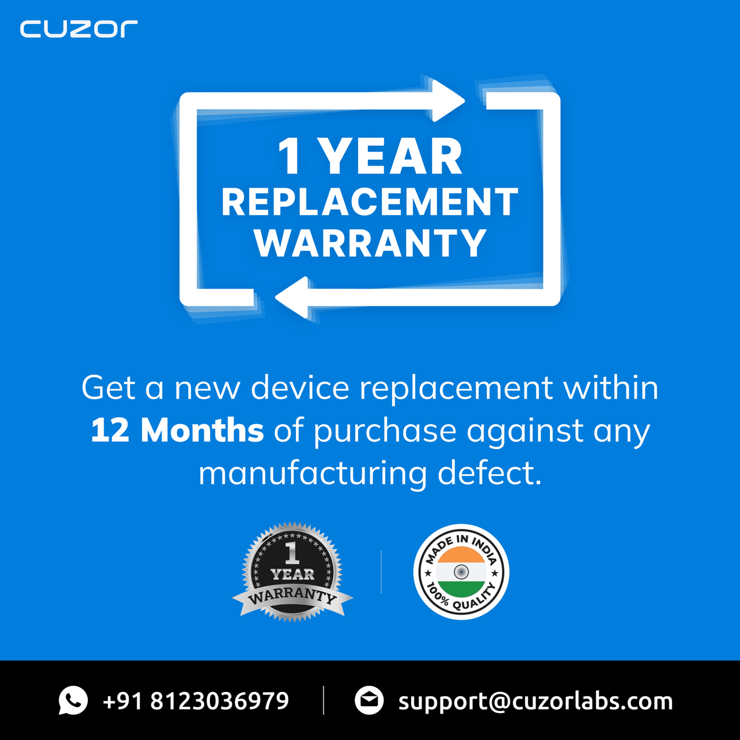 Cuzor Mini UPS 12V 2A | Upto 4 Hours Backup | 12 Months Warranty | Supports 12V Routers Upto 2 Amps